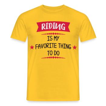 équitation - T-shirt homme - jaune - Devant - AI Model Male 178 dark (178cm)