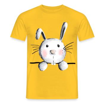 Cute bunny - bunny - rabbit - rabbit - Men's T-Shirt - yellow - Front - AI Model Male 178 dark (178cm)