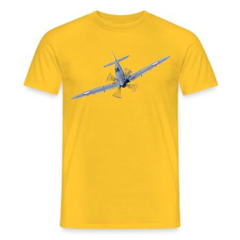 Spitfire - Men's T-Shirt - yellow - Front - AI Model Male 178 dark (178cm)