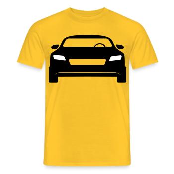 Sports car - Men's T-Shirt - yellow - Front - AI Model Male 178 dark (178cm)