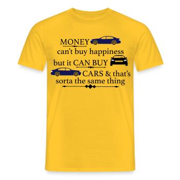 Auto - Männer T-Shirt - Gelb - Vorne - AI Model Male 178 dark (178cm)