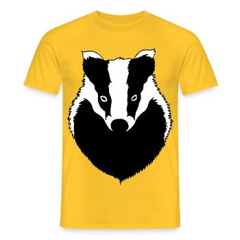 Blaireau - T-shirt homme - jaune - Devant - AI Model Male 178 dark (178cm)