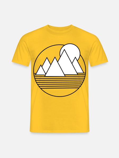 Minimalistische Wüstenlandschaft - Männer T-Shirt - Gelb