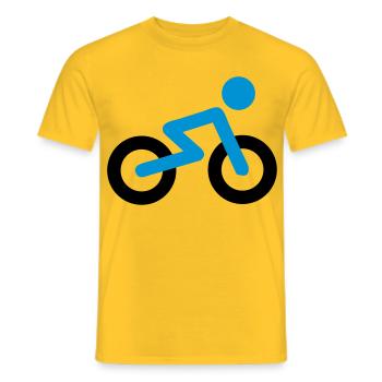 Bicyclette - T-shirt homme - jaune - Devant - AI Model Male 178 dark (178cm)