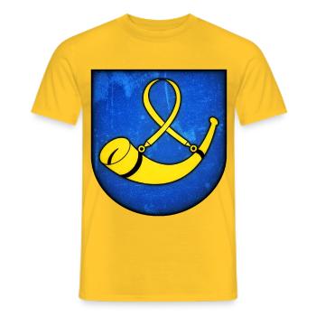 Tychy - Pologne - T-shirt homme - jaune - Devant - AI Model Male 178 dark (178cm)