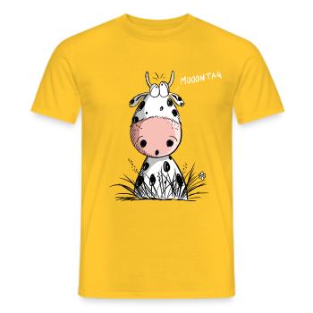 Encore une fois lundi vache je vaches je lundi chemise cadeau - T-shirt homme - jaune - Devant - AI Model Male 178 dark (178cm)
