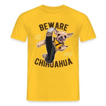 Bissiger Hund - Männer T-Shirt - Gelb - Vorne - AI Model Male 178 dark (178cm)