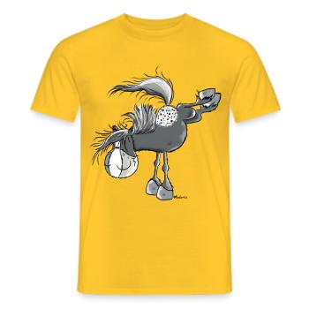 Funny Appaloosa - Horse - Men's T-Shirt - yellow - Front - AI Model Male 178 dark (178cm)