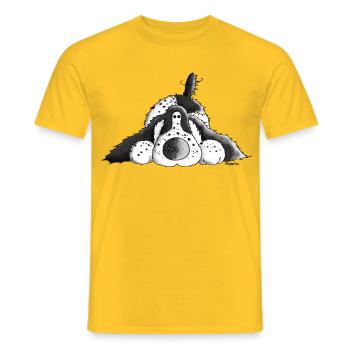 Happy English Cocker Spaniel - Dog - Men's T-Shirt - yellow - Front - AI Model Male 178 dark (178cm)