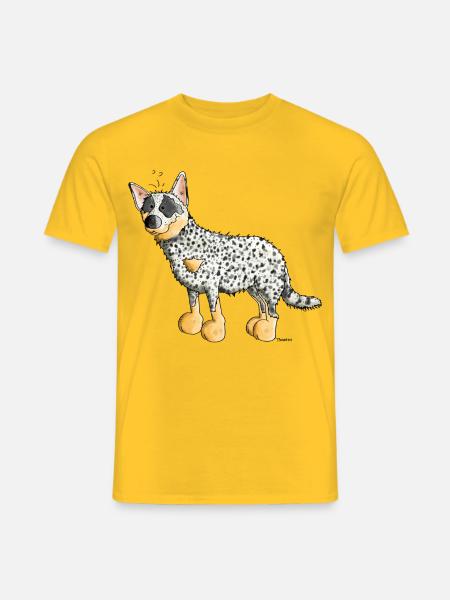 Funny Australian Cattle Dog - Dogs - Men's T-Shirt - yellow