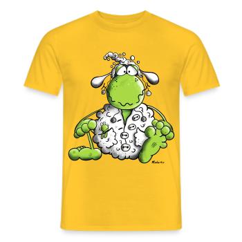 Frog in sheep's clothing - Men's T-Shirt - yellow - Front - AI Model Male 178 dark (178cm)
