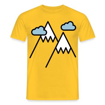 Der Berg ruft - Männer T-Shirt - Gelb - Vorne - AI Model Male 178 dark (178cm)