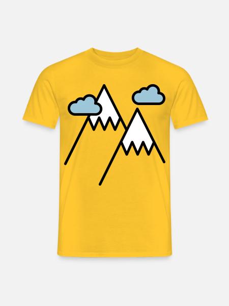 Der Berg ruft - Männer T-Shirt - Gelb