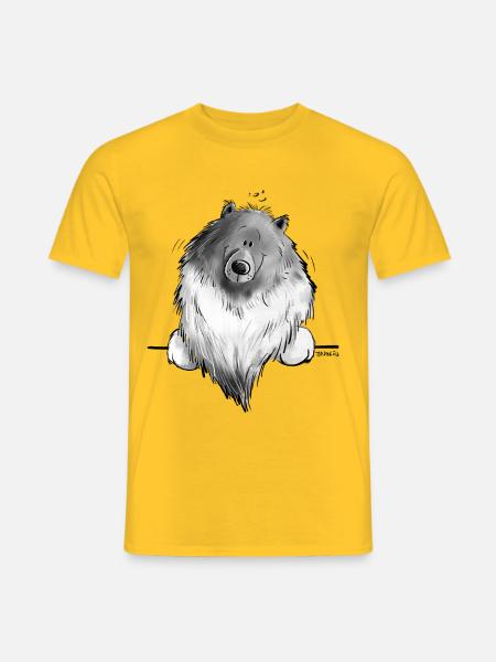 Funny Wolfsspitz I Comic Dog Gift - Men's T-Shirt - yellow