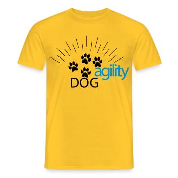 agility - Men's T-Shirt - yellow - Front - AI Model Male 178 dark (178cm)