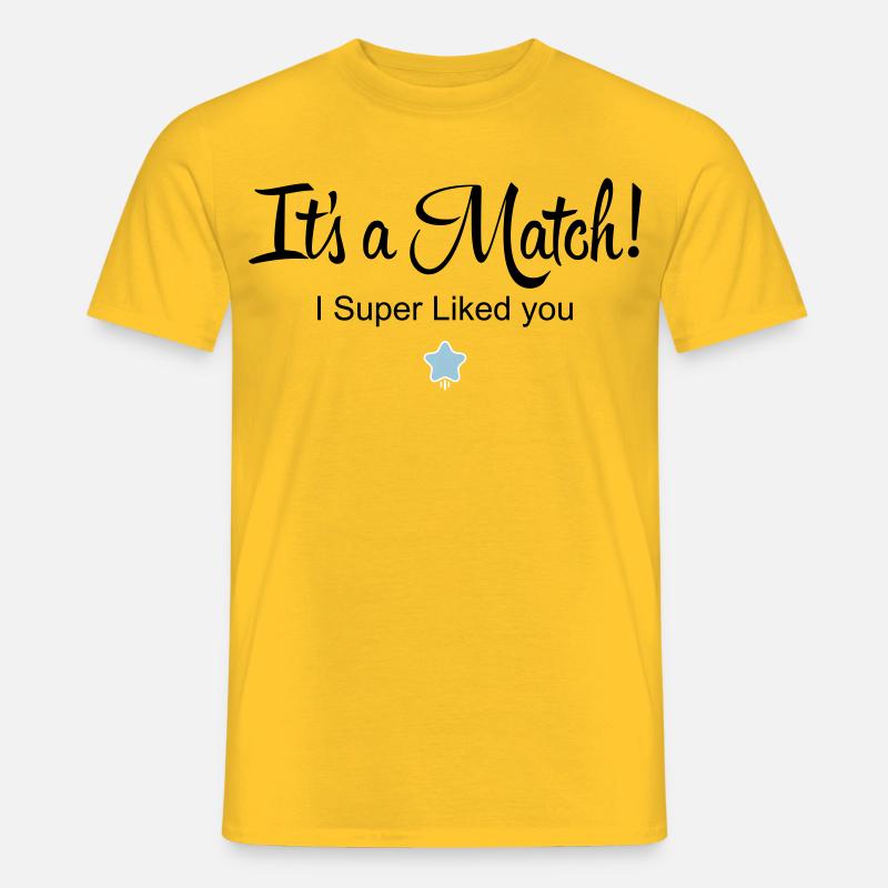 Es ist ein Match! - Männer T-Shirt - Gelb