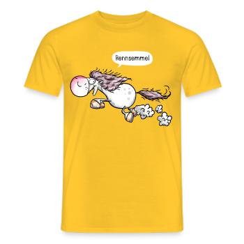 Die Rennsemmel - Männer T-Shirt - Gelb - Vorne - AI Model Male 178 dark (178cm)