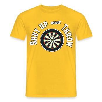 Darts Dart - Männer T-Shirt - Gelb - Vorne - AI Model Male 178 dark (178cm)