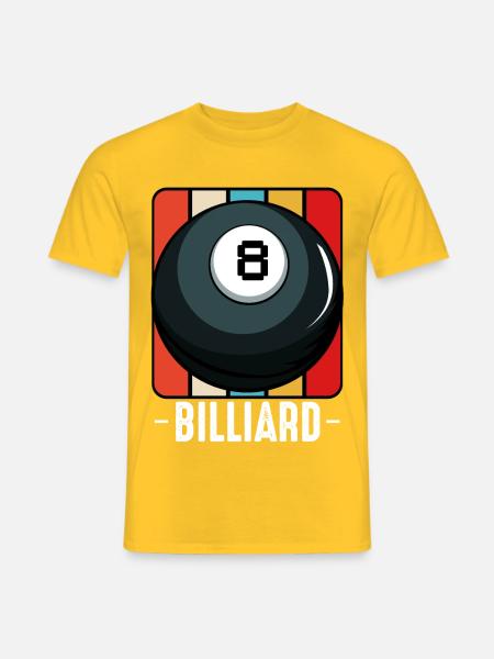 Billiard Achtball Retro - Männer T-Shirt - Gelb