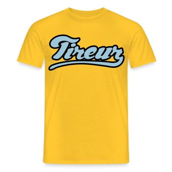 Tireur pétanque flex - T-shirt homme - jaune - Devant - AI Model Male 178 dark (178cm)