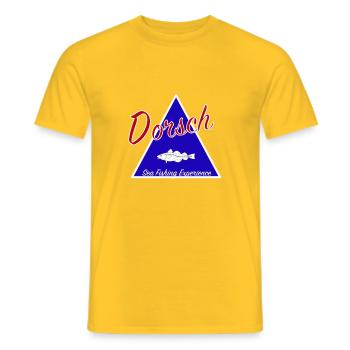 Cod Sea Fishing Experience Hoodie I Fishing Sea - Men's T-Shirt - yellow - Front - AI Model Male 178 dark (178cm)