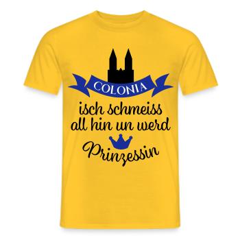 Kölner Karneval - Männer T-Shirt - Gelb - Vorne - AI Model Male 178 dark (178cm)