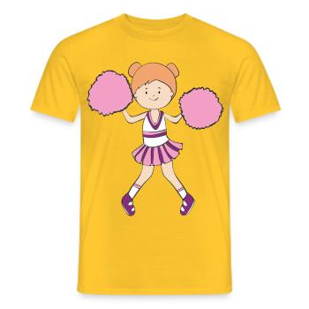 dancer - Men's T-Shirt - yellow - Front - AI Model Male 178 dark (178cm)