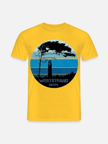 Ostsee, Darss, Weststrand - Männer T-Shirt - Gelb