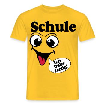 Abschluß , Schule ich habe fertig (25) - Männer T-Shirt - Gelb - Vorne - AI Model Male 178 dark (178cm)