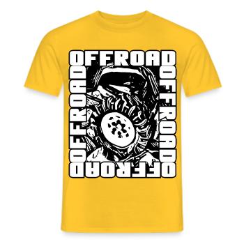 Offroad Truck 4x4 - Männer T-Shirt - Gelb - Vorne - AI Model Male 178 dark (178cm)
