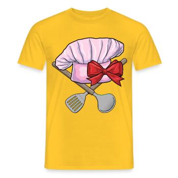 Chef's Hat Cooking Kitchen - Men's T-Shirt - yellow - Front - AI Model Male 178 dark (178cm)