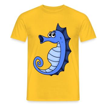 Seepferd - Männer T-Shirt - Gelb - Vorne - AI Model Male 178 dark (178cm)