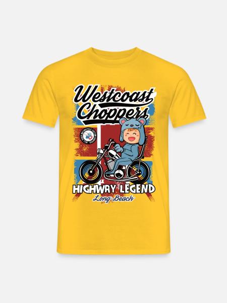 Westcoast Choppers Highway - Männer T-Shirt - Gelb