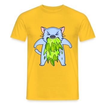 Vomissements - T-shirt homme - jaune - Devant - AI Model Male 178 dark (178cm)