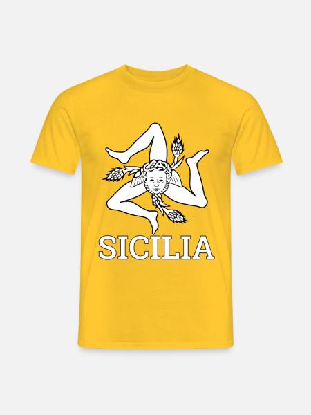 "Sicilian Flag" - Sicily, Sicilia - Men's T-Shirt - yellow
