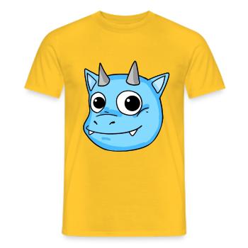 Baby Drache - Männer T-Shirt - Gelb - Vorne - AI Model Male 178 dark (178cm)