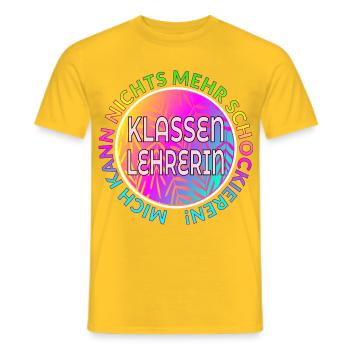 KLASSENLEHRERIN LEHRERIN - UNERSCHÜTTERLICH - Männer T-Shirt - Gelb - Vorne - AI Model Male 178 dark (178cm)