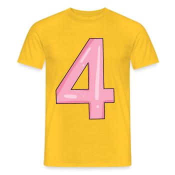 4 - Männer T-Shirt - Gelb - Vorne - AI Model Male 178 dark (178cm)