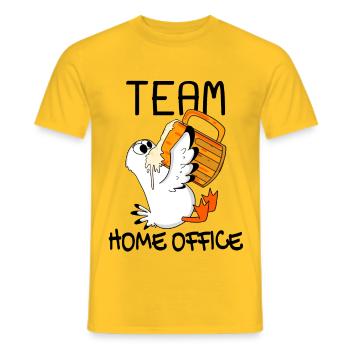 Équipe Home Bureau Mouette Détendre Paresseux Drôle - T-shirt homme - jaune - Devant - AI Model Male 178 dark (178cm)