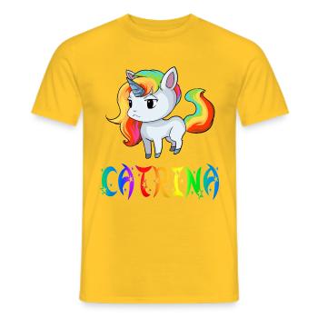 Einhorn Catrina - Männer T-Shirt - Gelb - Vorne - AI Model Male 178 dark (178cm)
