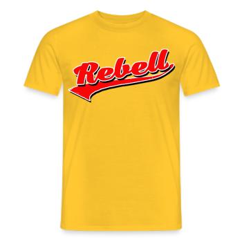 rebel dieb rowdy rebell bandit hustler gang crime - Männer T-Shirt - Gelb - Vorne - AI Model Male 178 dark (178cm)