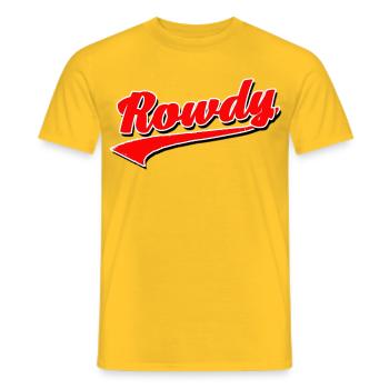 rowdy rüpel bandit gang dieb chaot bengel sohn - Männer T-Shirt - Gelb - Vorne - AI Model Male 178 dark (178cm)