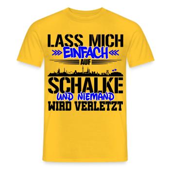 Lasst mich auf Schalke | Farbe änderbar - Männer T-Shirt - Gelb - Vorne - AI Model Male 178 dark (178cm)