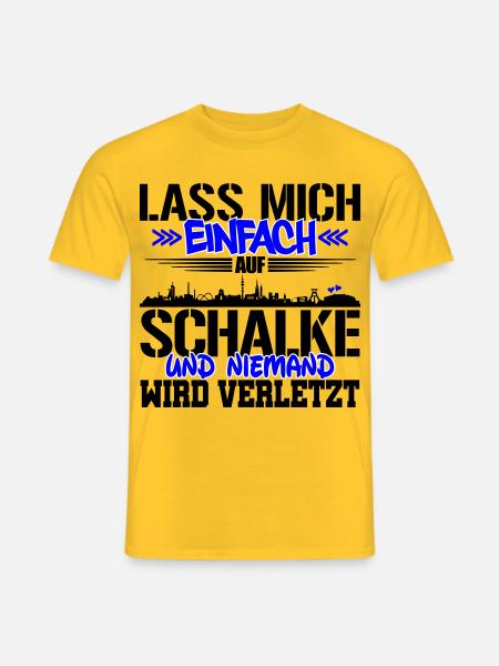 Lasst mich auf Schalke | Farbe änderbar - Männer T-Shirt - Gelb