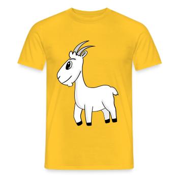 Bouc de chèvre - T-shirt homme - jaune - Devant - AI Model Male 178 dark (178cm)