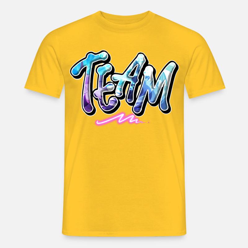 Team - Männer T-Shirt - Gelb