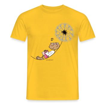 Leichtigkeit - Männer T-Shirt - Gelb - Vorne - AI Model Male 178 dark (178cm)