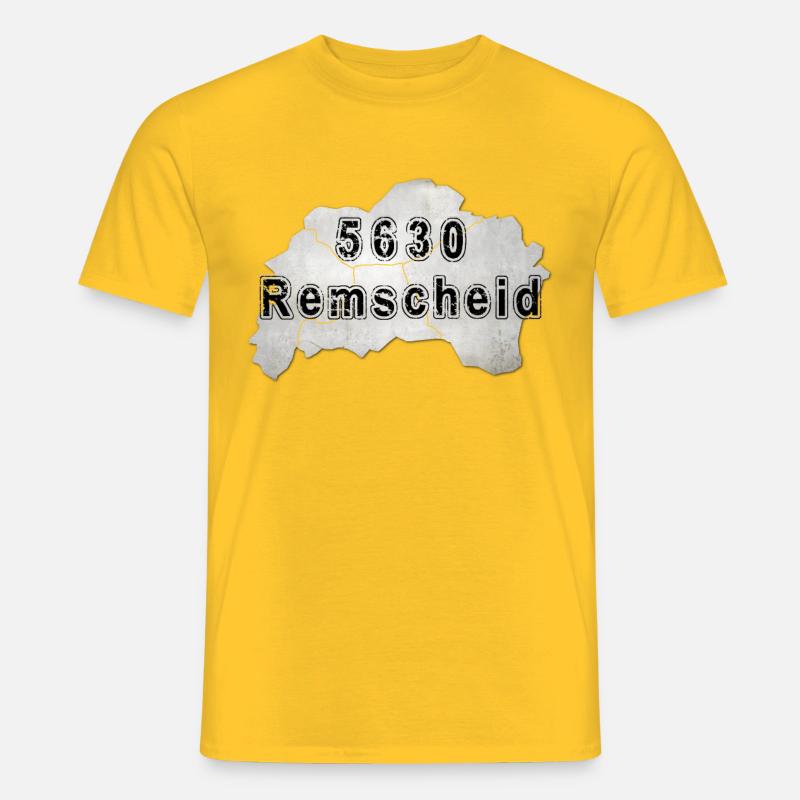 Remscheid 5630 Postkartenstil - Männer T-Shirt - Gelb