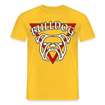 English Bulldog R6Z - Männer T-Shirt - Gelb - Vorne - AI Model Male 178 dark (178cm)