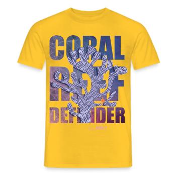 Coral Defender Crew by . NEMO - Men's T-Shirt - yellow - Front - AI Model Male 178 dark (178cm)